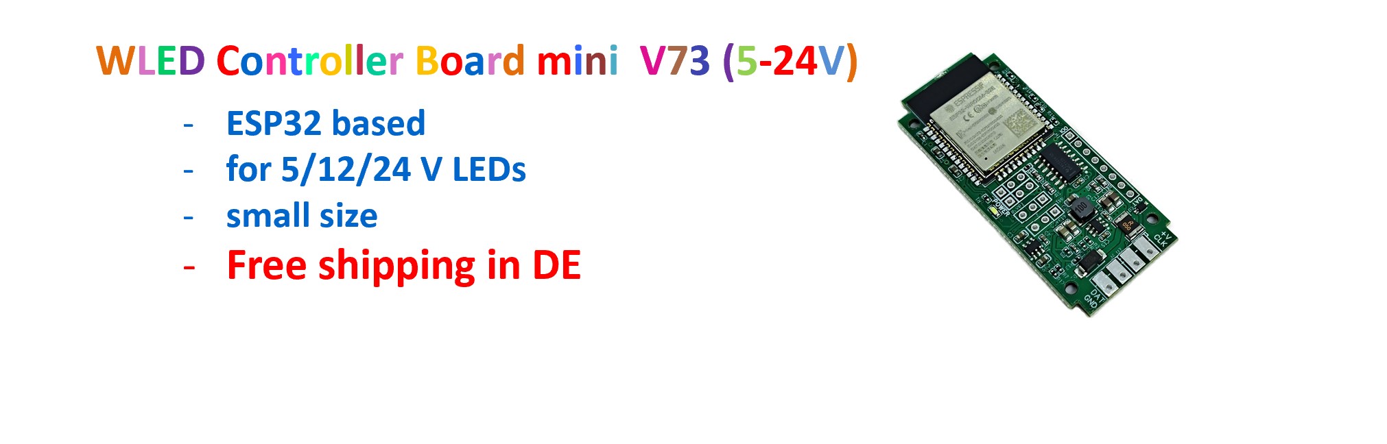 WLED Controller Board mini V73