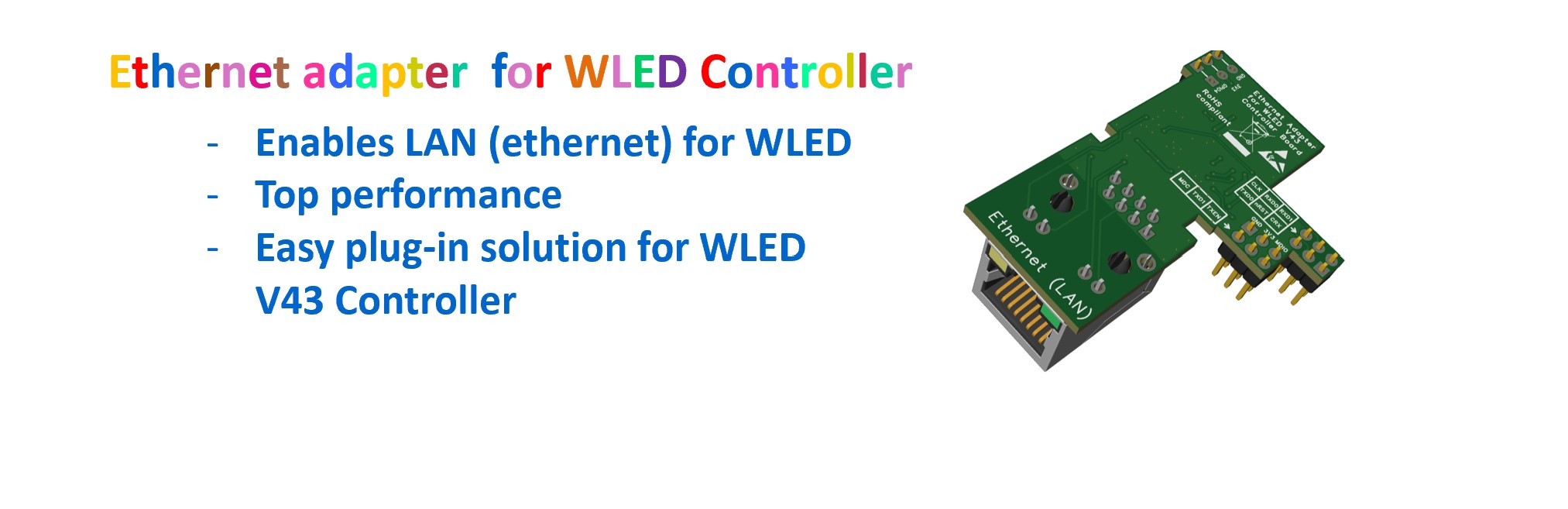 WLED Ethernet Adapter for WLED Controller V43